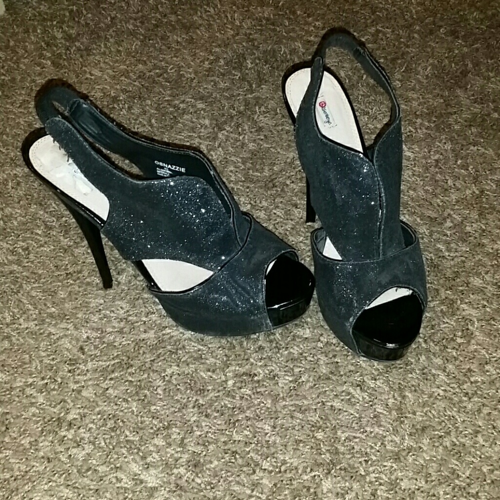 A stunning pair of black high heels